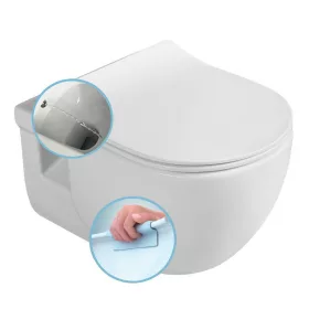 BRILLA RIMLESS fali WC beépített bidézuhannyal,35,5x53cm
