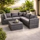 Rattan kerti sarok garnitúra 2 részes, szürke (10241-4SZ)