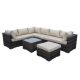 Rattan kerti sarok garnitúra 8 részes, barna (10243-8B)