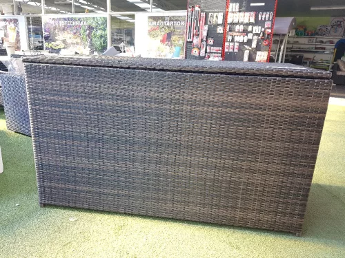 Rattan párnatartó láda, kevert barna 166x75x96cm