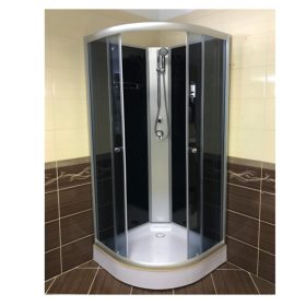   Aqualife Opal 508 C Zuhanykabin 80x80x205 Cm /Tető nélkül / fekete hátfallal