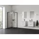Blix II NBLRV2 80x80 zuhanykabin fekete+transparent