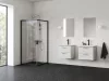 Blix II NBLRV2 90x90 zuhanykabin fekete+transparent
