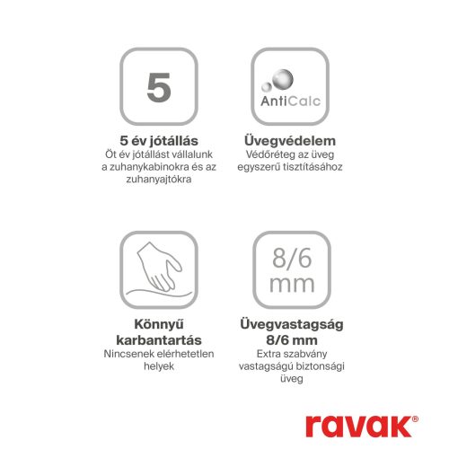 Matrix MSRV4-90x90 zuhanykabin szatén+transparent