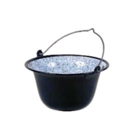 Tálaló bogrács zománcozott, fekete (200052)