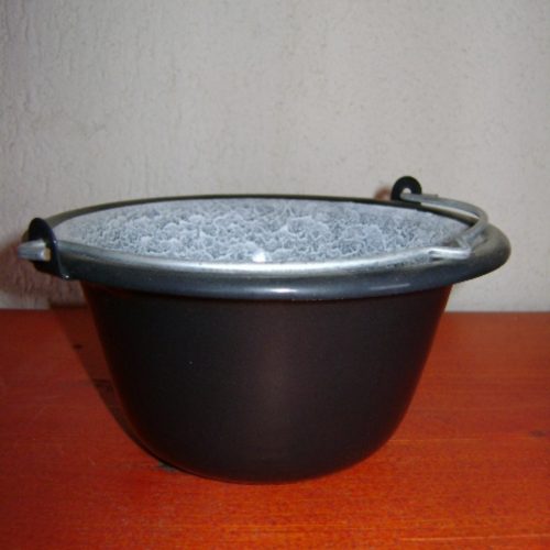Tálaló bogrács zománcozott, fekete (200052)