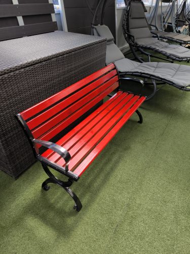 Alumínium pad vörös fa lécekkel (2095)