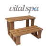 VitalSpa Thermowood lépcső medencékhez, világos barna