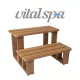 VitalSpa Thermowood lépcső medencékhez, világos barna