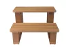 VitalSpa Thermowood lépcső medencékhez, világos barna