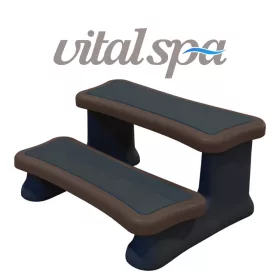 VitalSpa UV álló lépcső, műanyag, barna, 2 lépcsőfok