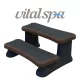 VitalSpa UV álló lépcső, műanyag, barna, 2 lépcsőfok