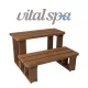 VitalSpa Thermowood lépcső medencékhez, dijoni dió