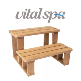 VitalSpa Thermowood lépcső medencékhez, kezeletlen