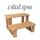 VitalSpa Thermowood lépcső medencékhez, kezeletlen