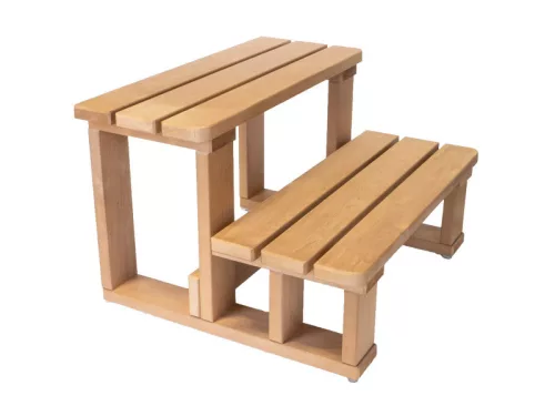 VitalSpa Thermowood lépcső medencékhez, kezeletlen