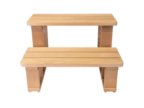 VitalSpa Thermowood lépcső medencékhez, kezeletlen
