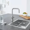 Grohe Blue Home U-kifolyós kihúzható gyöngyöztetővel Super Steel