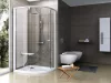 Pivot PSKK3 80x80 zuhanykabin fehér+transparent