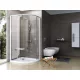 Pivot PSKK3 80x80 zuhanykabin fehér+transparent