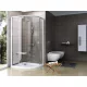 Pivot PSKK3 80x80 zuhanykabin fehér+transparent