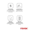 Pivot PSKK3 80x80 zuhanykabin fehér+transparent