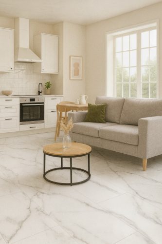 SPC457x914x4,5mm+1,5mm IXPE klikk fehér márvány