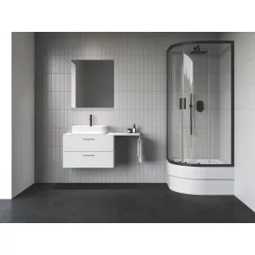 Blix II NBLCP4 Sabina 80x80 zuhanykabin fekete+transparent