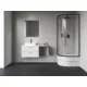 Blix II NBLCP4 Sabina 80x80 zuhanykabin fekete+transparent
