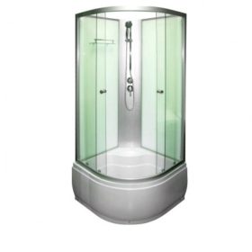   Aqualife Opal 509 Zuhanykabin 90x90x205 cm /Tető nélkül / fehér vagy fekete hátfallal