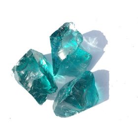 Üvegtörmelék türkiz, 50-100 mm