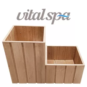 VitalSpa Thermowood virágláda lépcsős Kezeletlen