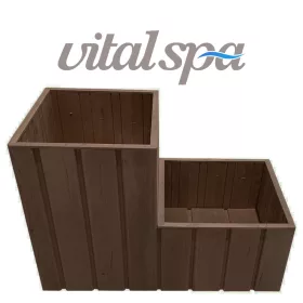 VitalSpa Thermowood virágláda lépcsős Dijoni dió