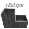 VitalSpa Thermowood virágláda lépcsős Antracit