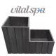 VitalSpa Thermowood virágláda lépcsős Antracit