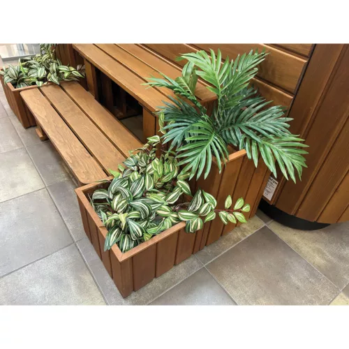 VitalSpa Thermowood virágláda lépcsős Antracit