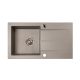 Marmorin Isao szögletes gránit mosogató csepegtetővel - Taupe gray (470113026)