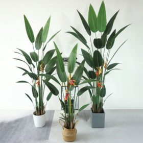 Műnövény papagájvirág virágzó 160 cm