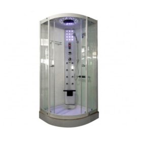   Aqualife BRILL 8081  Zuhanykabin 100x100x215 cm /Trópusi tetővel / fehér vagy  fekete  hátfallal