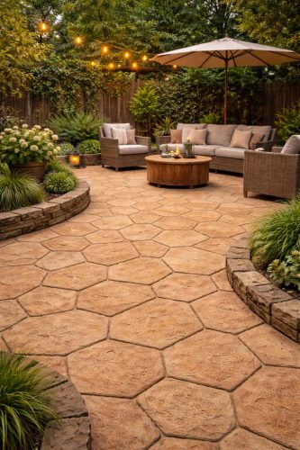 Fabro- Cotto Hexa Homok térburkoló 19,5x19,5x2,5cm (600587)