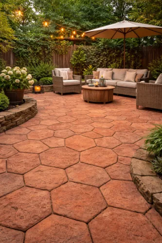 Fabro- Cotto Hexa Terrakotta térburkoló 19,5x19,5x2,5cm (600588)