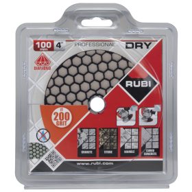 Rubi száraz gyémánt csiszolókorong 100 mm GR-200 (62972)