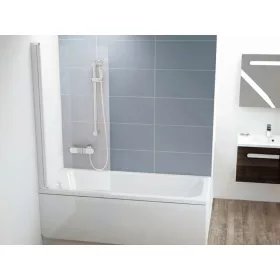 CVS1-80 bal kádparaván fehér + transparent
