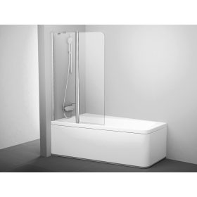 10CVS2-100 balos kádparaván krómhatású+transparent