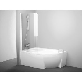 Rosa CVSK1 160/170 bal kádparaván matt fehér+transparent