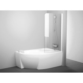 Rosa CVSK1 160/170 jobb kádparaván matt fehér+transparent