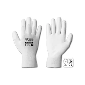 Védőkesztyű PURE WHITE polyuretán 7"