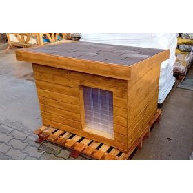 Kutyaház szigetelt, lapos tetős, belméret 66x86 cm