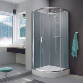   Négyoldalról zárt (négyfalas) zuhanykabinok kpl-KCKP4/BASIC-90-S WO üveggel (A340405301-01)