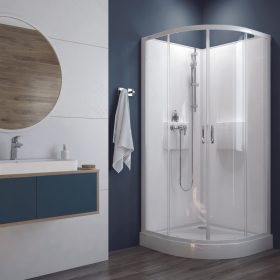   Négyoldalról zárt (négyfalas) zuhanykabinok kpl-KCKP4/BASIC-80-SHP W18 üveggel (A340505218-01)